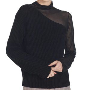 Franny Trtl Nck Cntrst Swish Black - RTA size XS